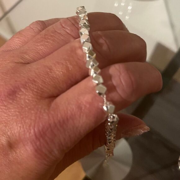 The Geo Tennis Bracelet in Tibetan Silver 925 - Picture 7 of 8